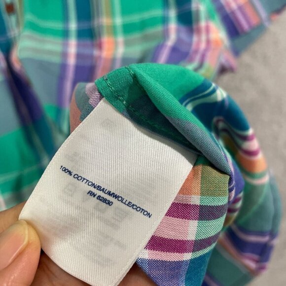 NWOT Lands' End Men's L Tailored Fit Short Sleeve Plaid Button-Down - Picture 7 of 9